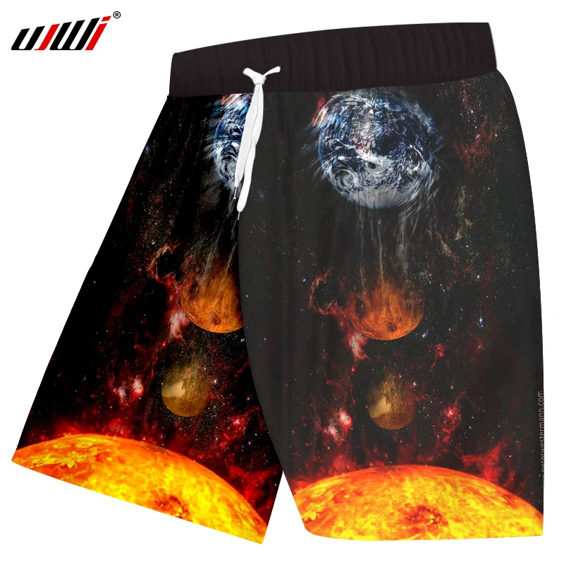 Шорты UJWI мужские с 3D-принтом повседневные быстросохнущие штаны для воркаута
