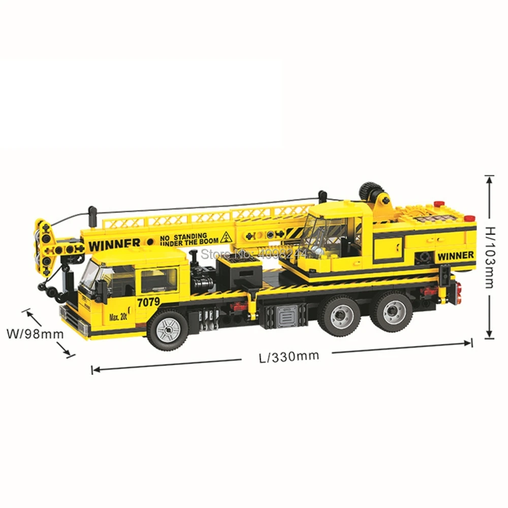 507 шт город Инженерная Строительная команда кран победитель Строительные блоки 3