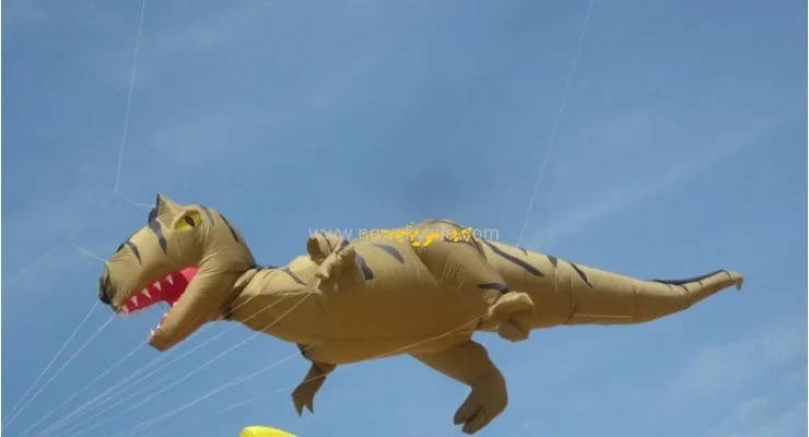 Большой мягкий воздушный змей летящий динозавр латавиец cerf volant vlieger воздушные