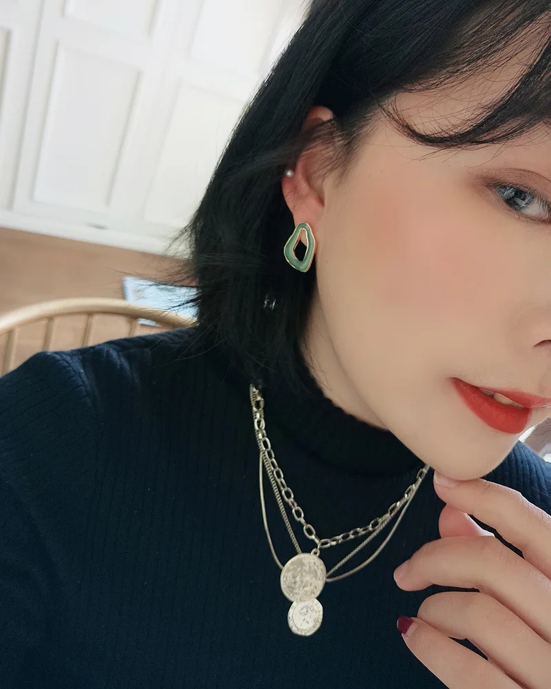 Женские серьги гвоздики MENGJIQIAO новые корейские и японские разноцветные