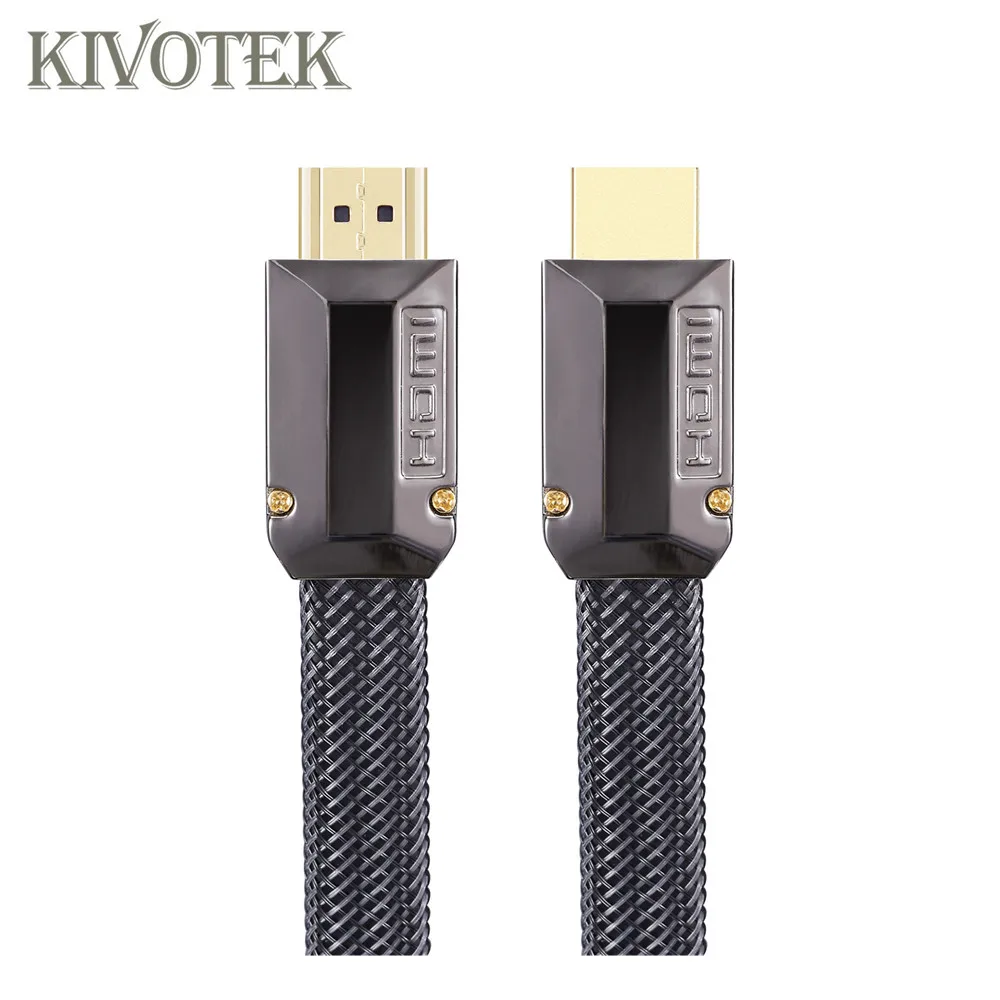 KIVOTEK 2 шт./лот HDMI к Hdmi кабель hdmi 0 4k 3D 60FPS для HD TV LCD ноутбука PS3 проектор компьютера kable