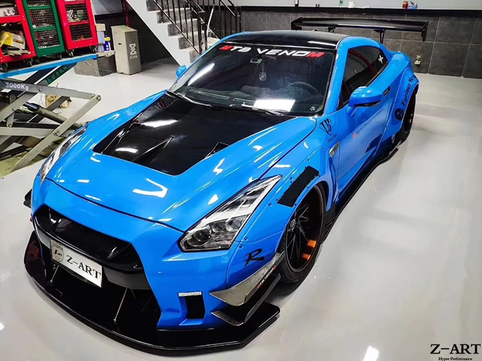 Z-ART широкий Кузов Набор для Ниссан GTR фунтов mk2 gen 2 тела комплект для GTR R35 ремонт комплект расширителей колесных арок авиапочтой
