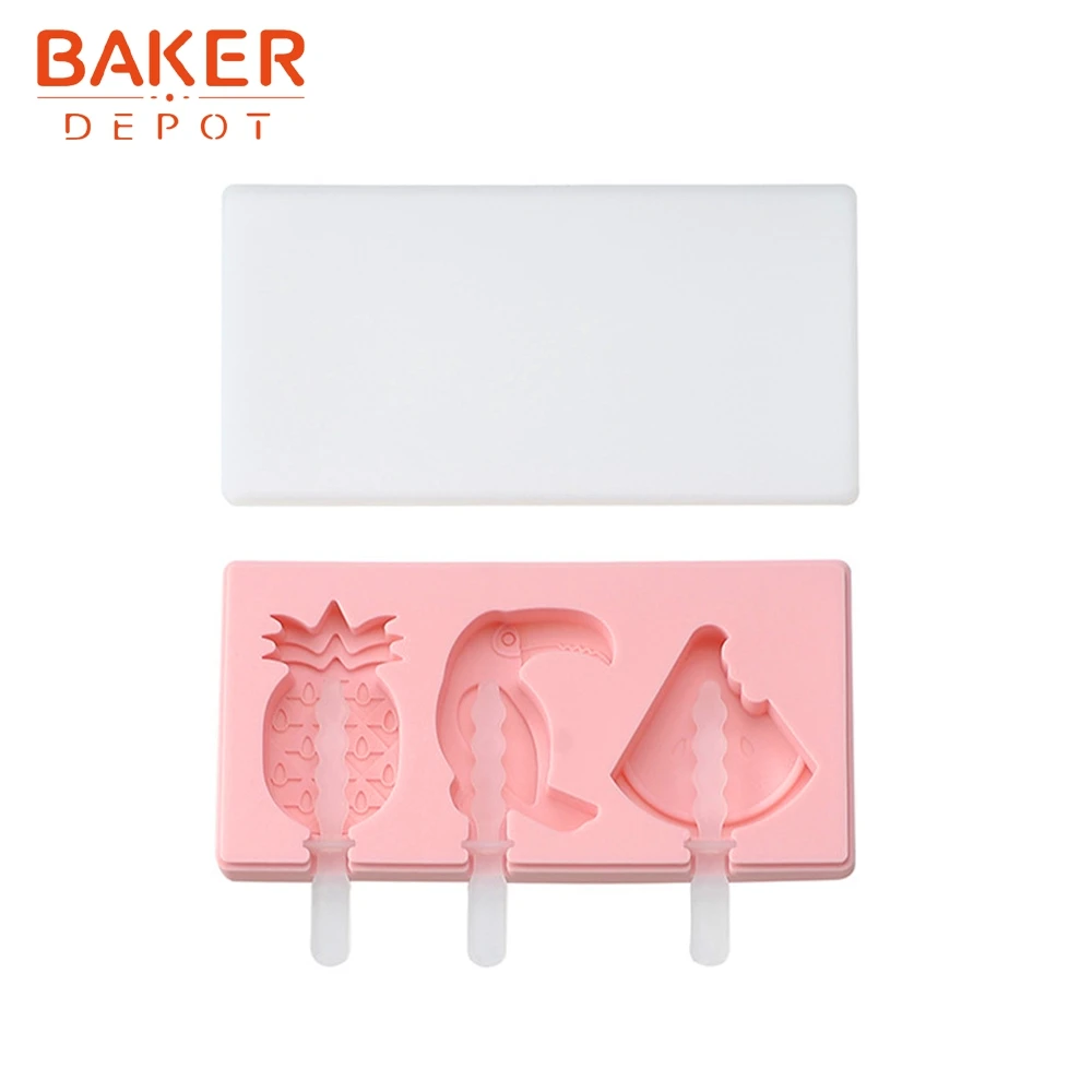 CDY-229 BAKER DEPOT силиконовые формы для мороженого замороженный кубик льда лоток DIY шоколадные конфеты формы ледяное мороженое на палочке производитель - Цвет: CDY-229