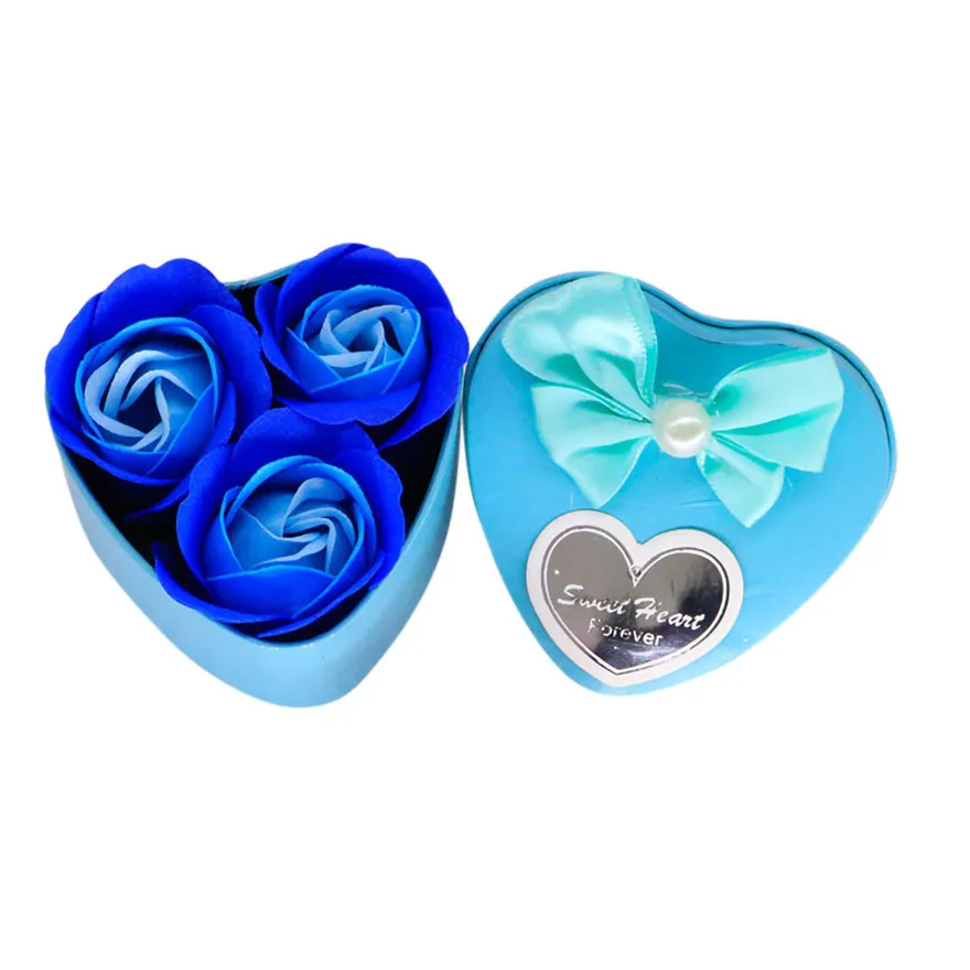 3 шт сердце Ароматическая ванна тело лепесток роза цветок мыло свадебное