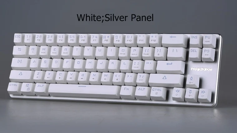White Silver Kailh Magicforce Smart 68 клавиш USB Проводная с подсветкой Antighosting Механическая игровая клавиатура KAILH/GATERON переключатели - Цвет: White Silver Kailh
