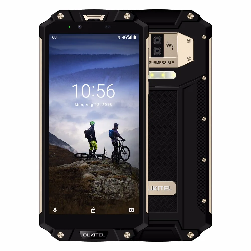 Ударопрочный смартфон OUKITEL WP2 4 ГБ+64 ГБ MT6750T восемь ядер 6 дюймовый дисплей 18:9 10000