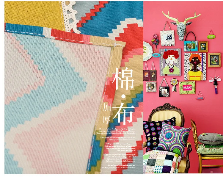 Модная столовая скатерть решетки пыле универсальная хлопок холщовые двойные