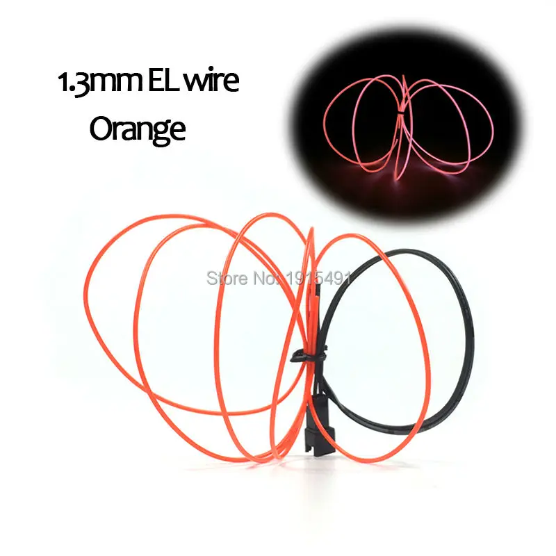 

1.3mm Flexible For 1-10Meter EL Wire Rope Tube Neon Cold Light Glowing LED Strip Decoration With DC-3V Battery Boxes Inverter