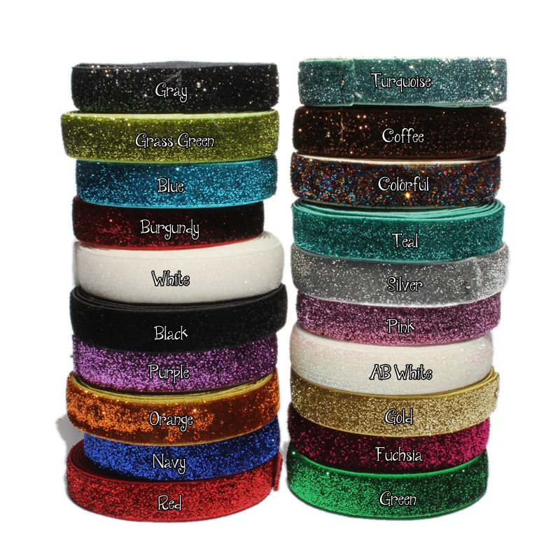 

50yards/lot , hair accessories 5/8 '' elastic over fold , hair tie FOE headbands apparel accessories