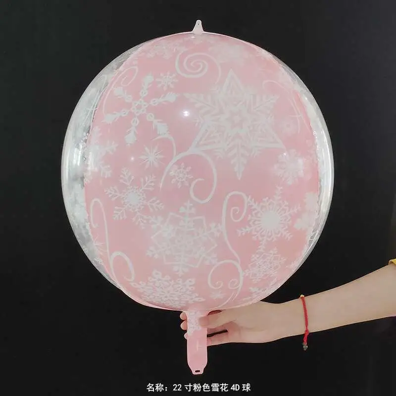 4d pink snowflake5 5 шт./лот 4D градиентные шары 22 дюйма Rround Planet Sci-fi воздушные шары на день рождения вечерние, свадебные украшения для детей и взрослых - Цвет: 4d pink snowflake5