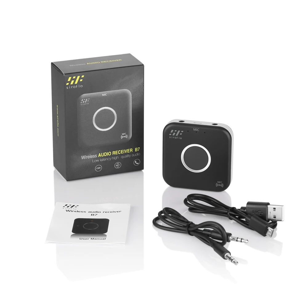 Siroflo Bluetooth передатчик приемник с NFC аудио 3,5 мм Aux Bluetooth адаптер для ПК смартфон Bluetooth приемник