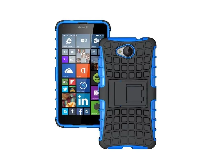 3D Heavy Duty Armor Shockproof Slim Case For Nokia Lumia 535 540 635 640 XL 650 730 735 850 950 Hybrid Stand Cover Cases |