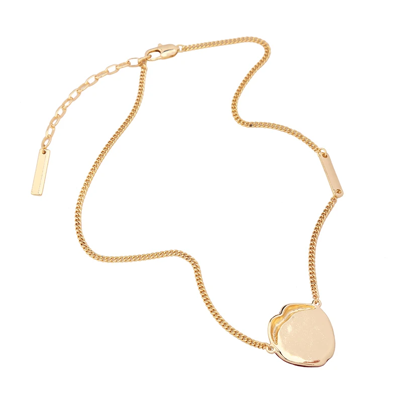 Ожерелье с красной эмалью в виде губ новинка 2019 ожерелье кулоном женская