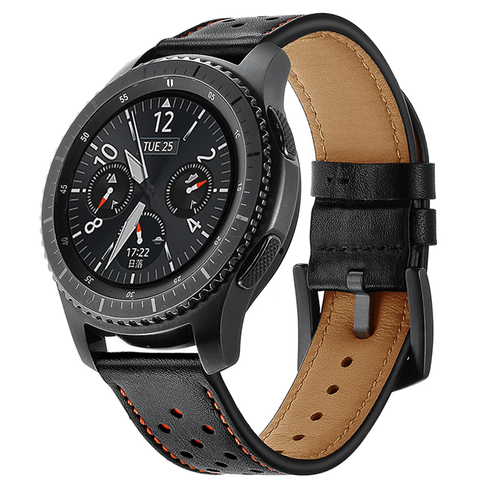 Laforuta 22 мм кожаный ремешок для samsung gear S3 Frontier Bnad gear S3 классический Ремешок Браслет Galaxy 46 мм браслет