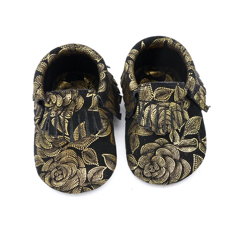 

Fashion Baby Shoes Genuine Leather Toddler Soft Shoes Suede Print Flower Girls Indoor Shoes First Walkers Baby Moccasins 0-24M