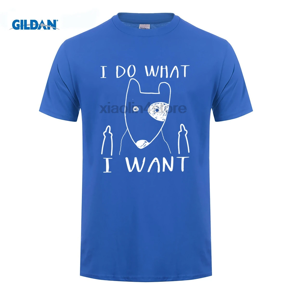 GILDAN I do what want Bull Terrier lover футболка подарок прекрасный простой принт Новая модная