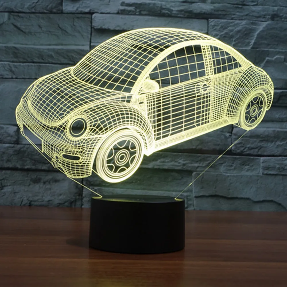 2018 новый цветной 3D мультяшный светодиодный ночник сенсорный переключатель