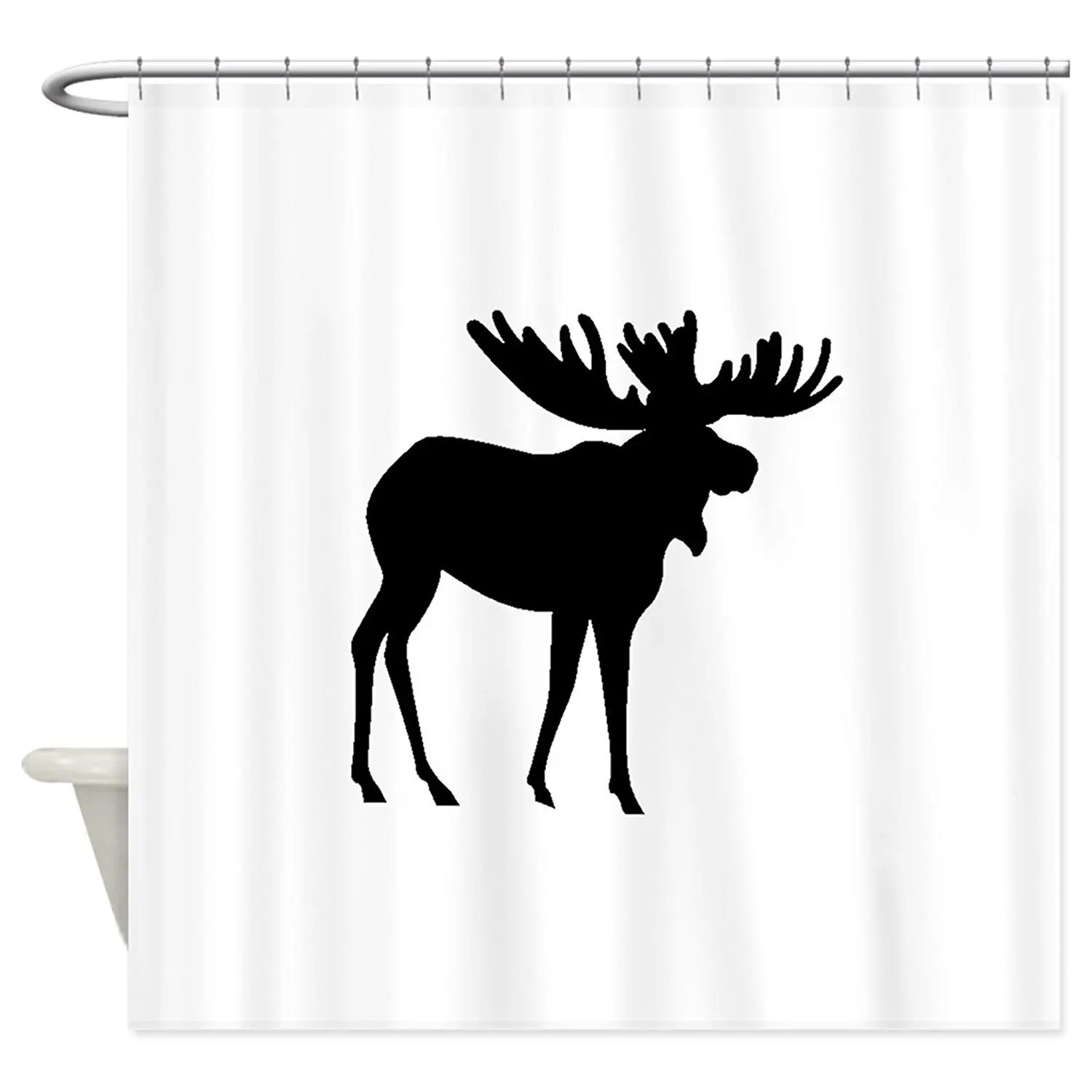 Память дома Moose силуэт узор водонепроницаемая ткань полиэстер ванная занавеска