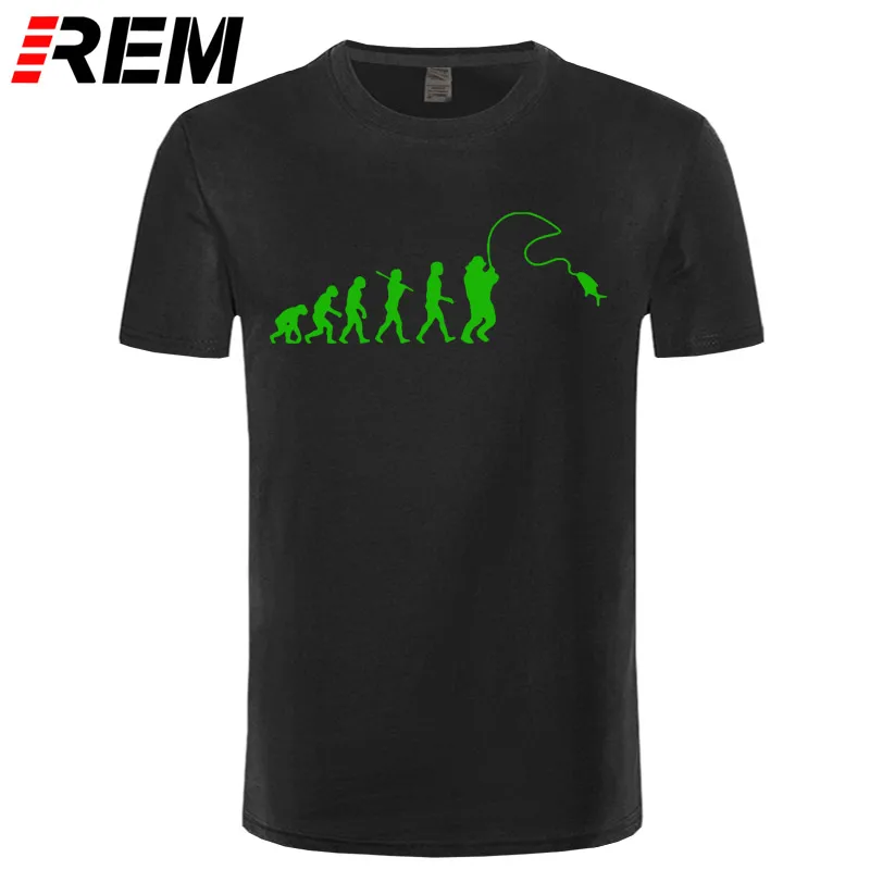 Новая Evolution Fishinger Футболка мужская летняя рыба шутка Рыбак футболки с карпом 31 Цвета хлопок короткий рукав Забавный подарок футболка - Цвет: black green