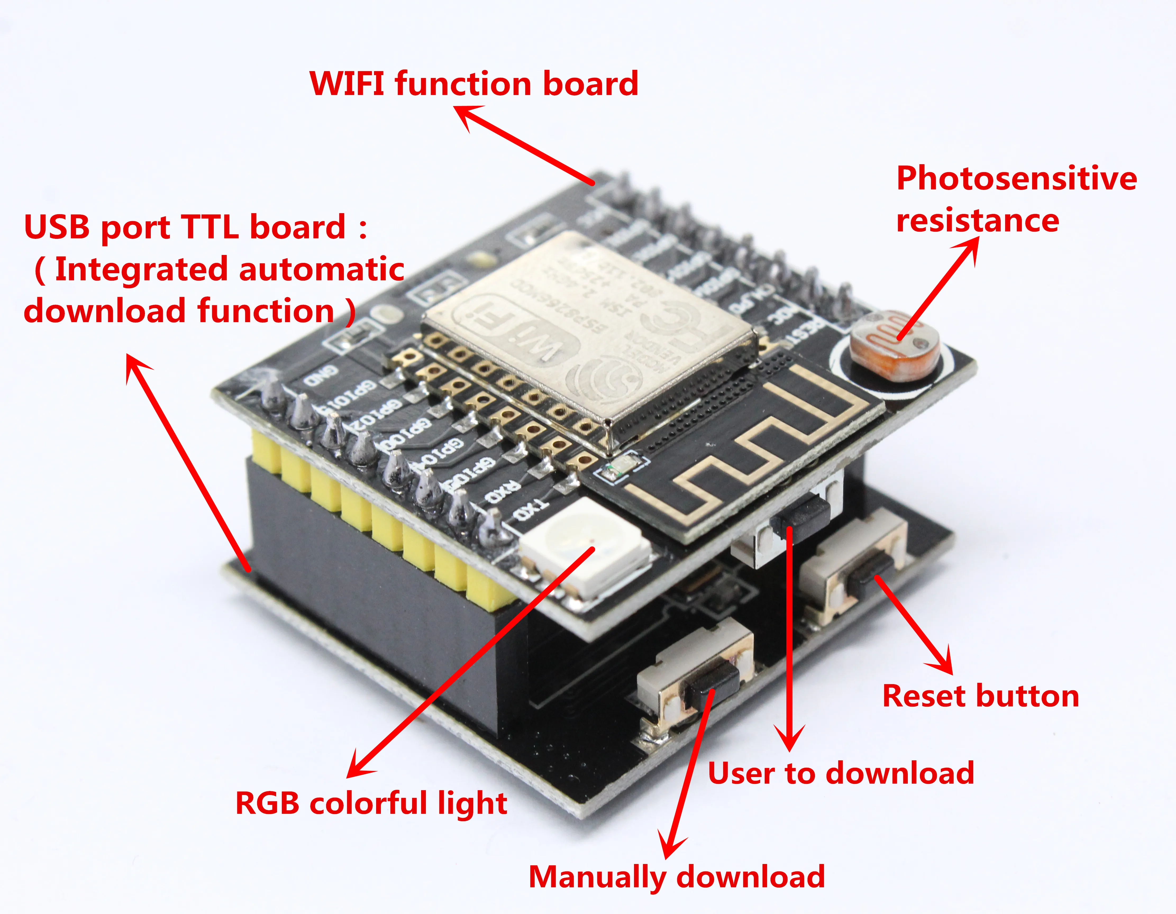 ESP8266 ESP 12F серийный WI FI модуль мини макетная плата для Arduino Nodemcu CH340 Micro USB Witty