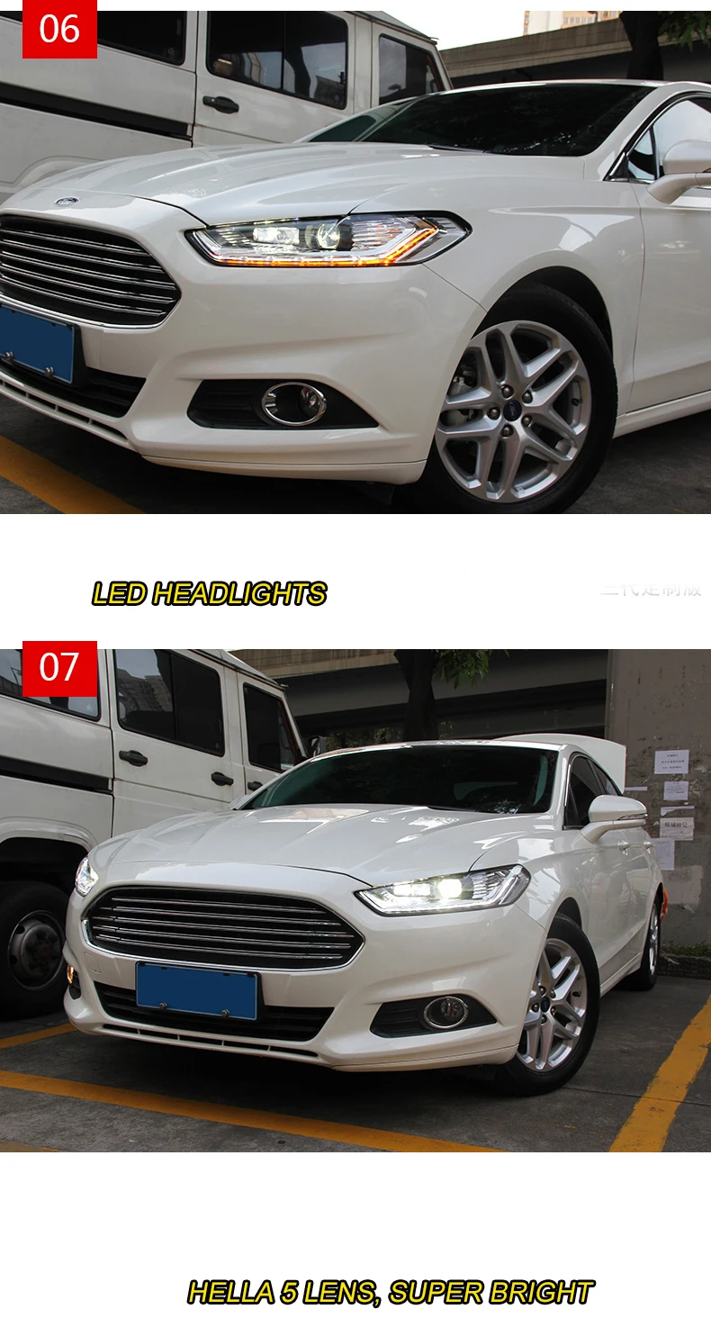 Автомобильный Стайлинг светодиодный HID 2013- светодиодный чехол для фары для Ford mondeo Bi-Xenon mondeo объектив ближнего света