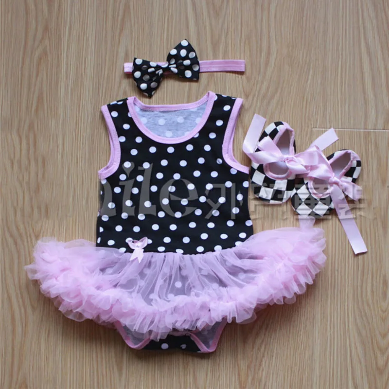 Детские комбинезоны комплект из 3 предметов Комплект двух черного цвета с узором