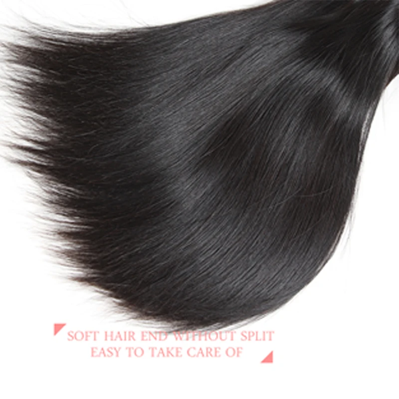 Ali queen hair Products 4 шт. в партии натуральный цвет "~ 30" бразильские Виргинские Необработанные прямые человеческие волосы плетение пучков