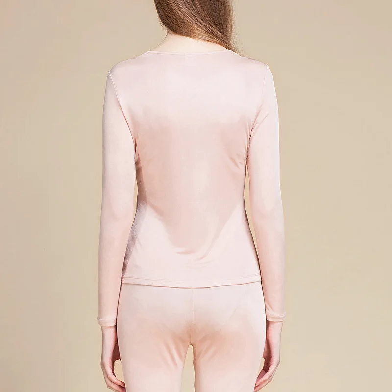 2018 New Brand Silk Thermal Underwear Women Winter Quick Dry Anti-microbial Stretch Thermo Sets Female Warm Long Johns | Женская одежда