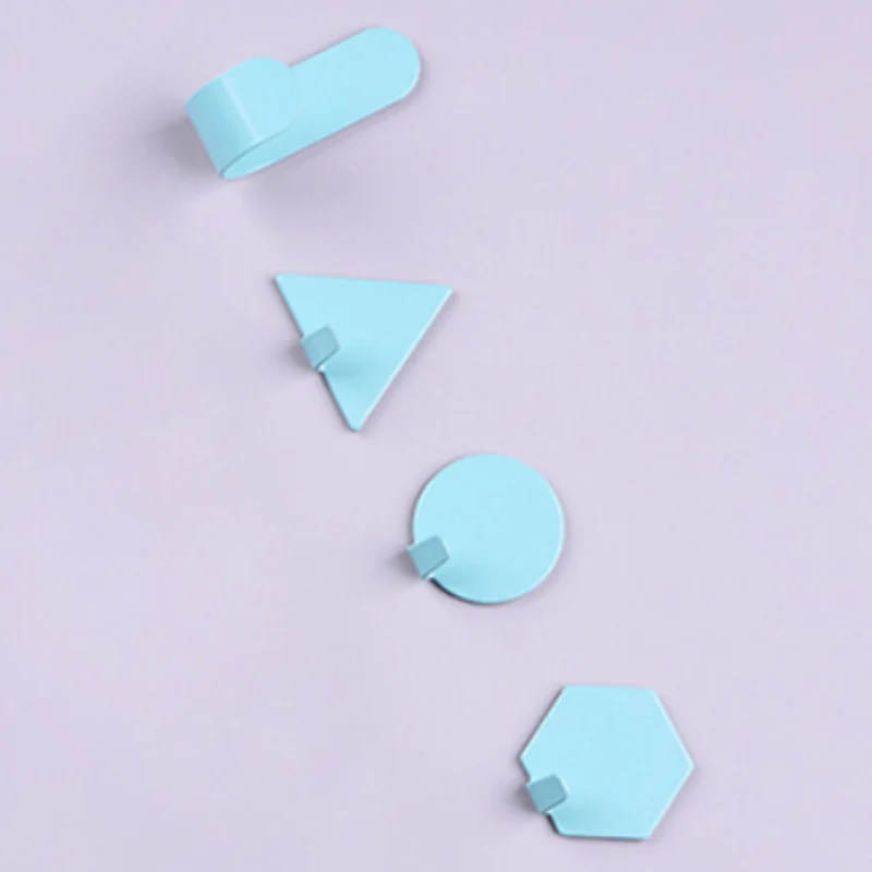 4 шт./компл. металлические геометрические липкие крючки вешалка для ключей