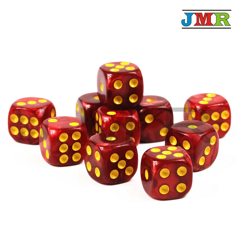 Poker Dice 10 шт./компл. 12 мм D6 игральные в азартные игры кости для башня игральных
