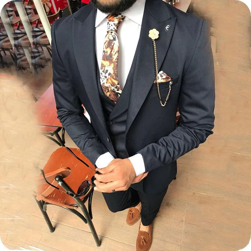 

Высококачественные смокинги для жениха на одной пуговице, мужские костюмы на свадьбу/выпускной, лучший мужской блейзер (пиджак + брюки + гал...