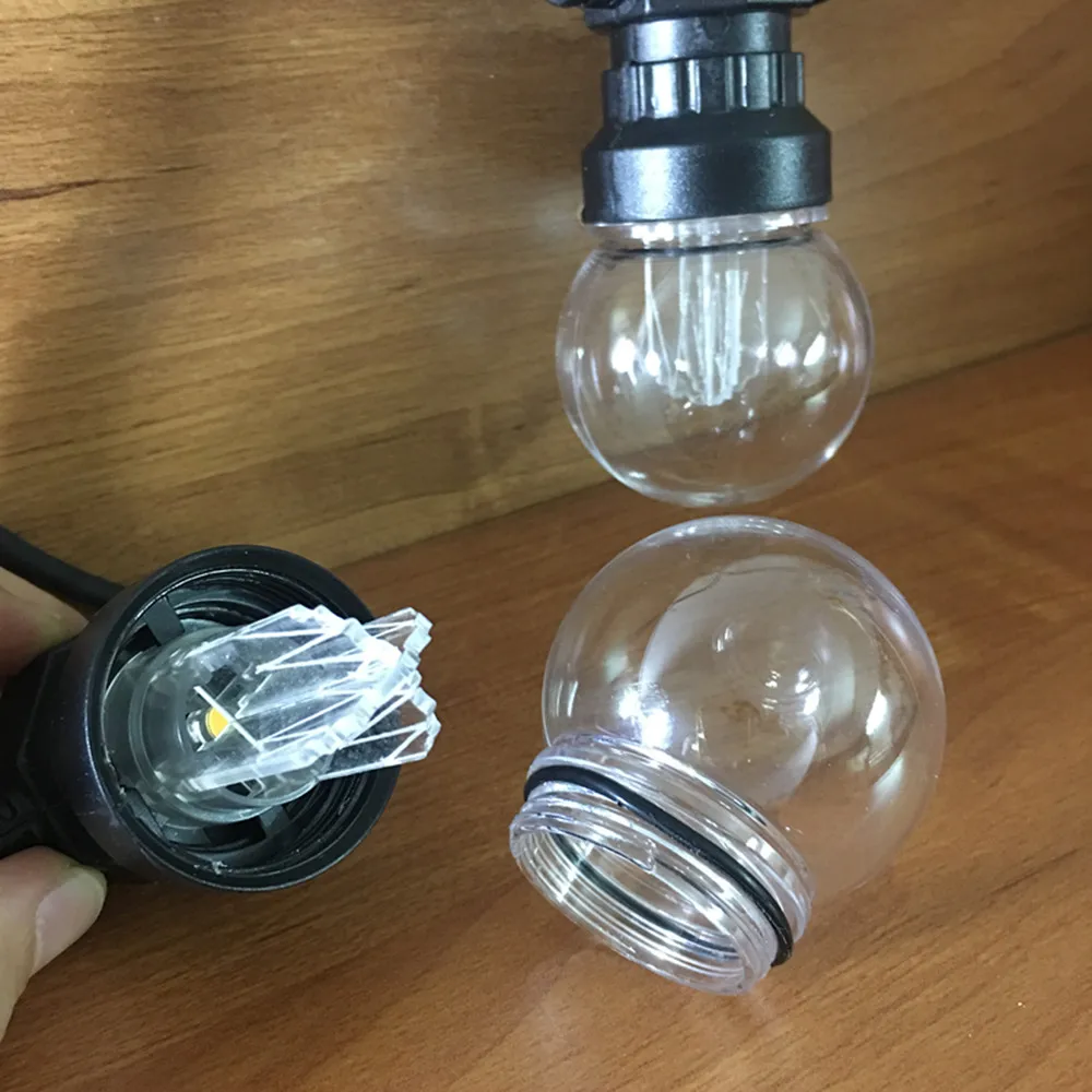 Все новое! 13 м Led G50 гирлянда Глобус PMMA лампа наружная гирлянда водонепроницаемый Led теплый шар гирлянда вечерние свадебные задний двор патио