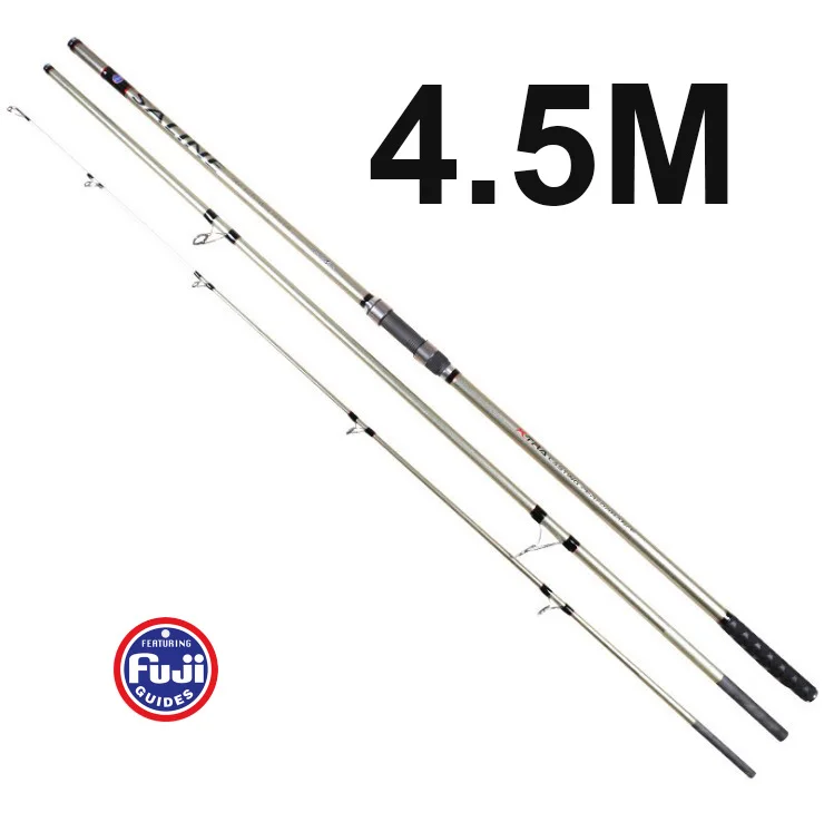 Цвет: желтый Полностью Fuji части 4,2/4,5 м 3 секции карбоновая удочка для серфинга, дистанционный метательный стержень, бросок, якорная удочка, литье 100-250 г - Цвет: Цвет: желтый