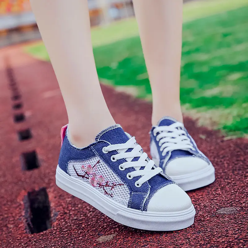 Net shoes female summer mesh breathable canvas women's student casual sports | Обувь