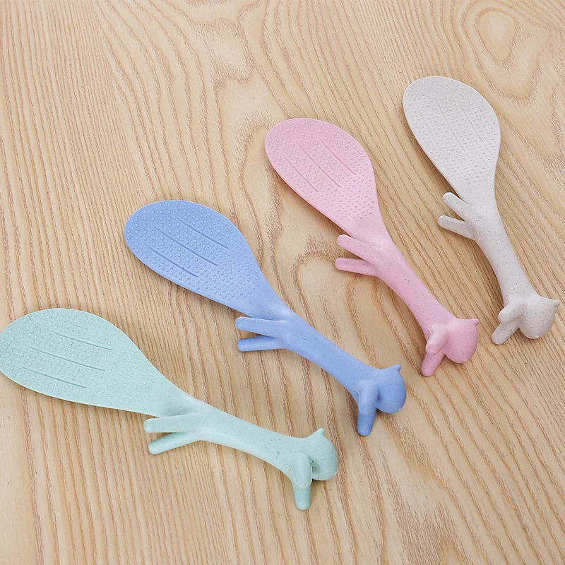 Rice Paddle рыба/белка в форме антипригарным рисовая ложка для пищевых продуктов класса премиум пшеничной соломы риса Paddle стенд ложка для риса