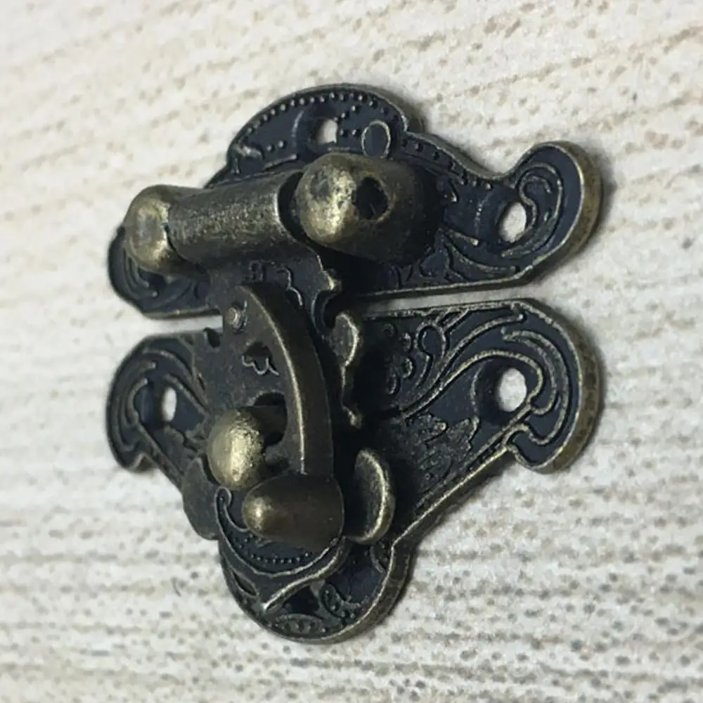 Антикварные декоративная защелка Винтаж ювелирные изделия деревянный ящик с