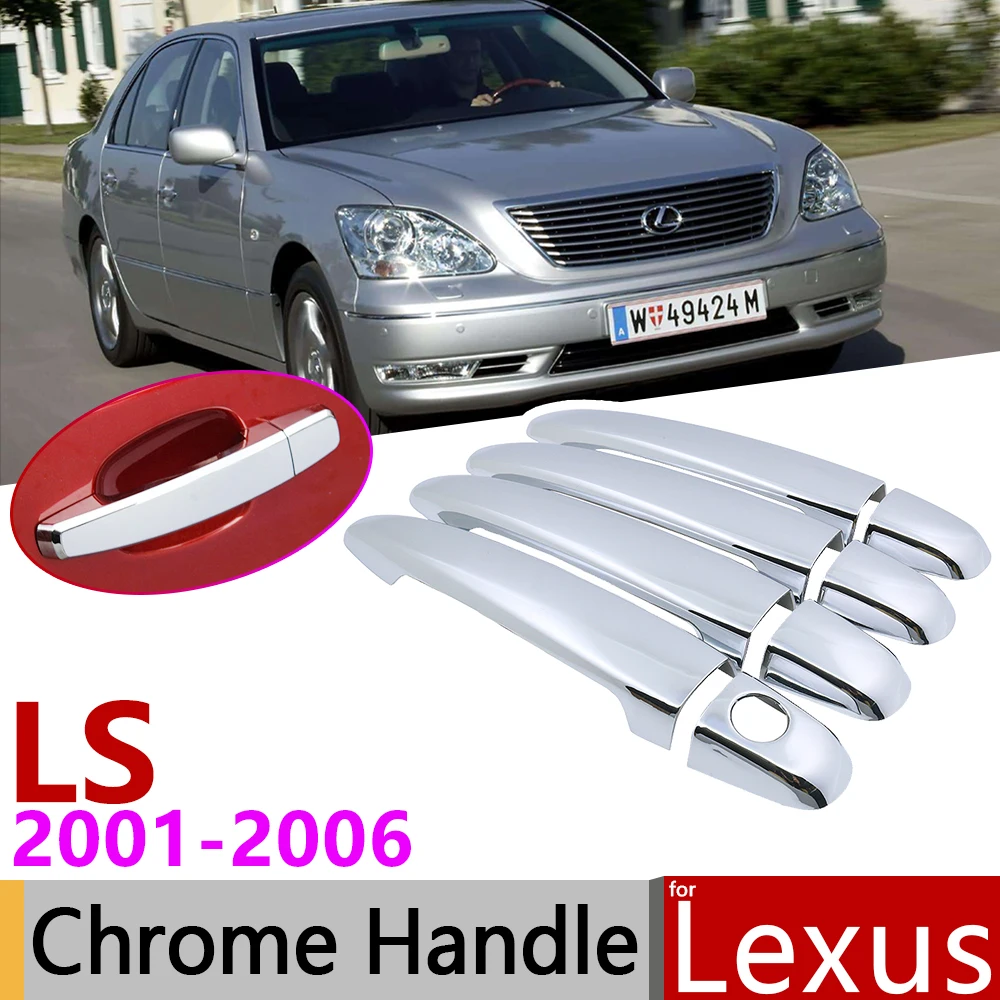 Хромированная крышка ручки внешней двери для Lexus LS XF30 430 2001 ~ 2006 автомобильные