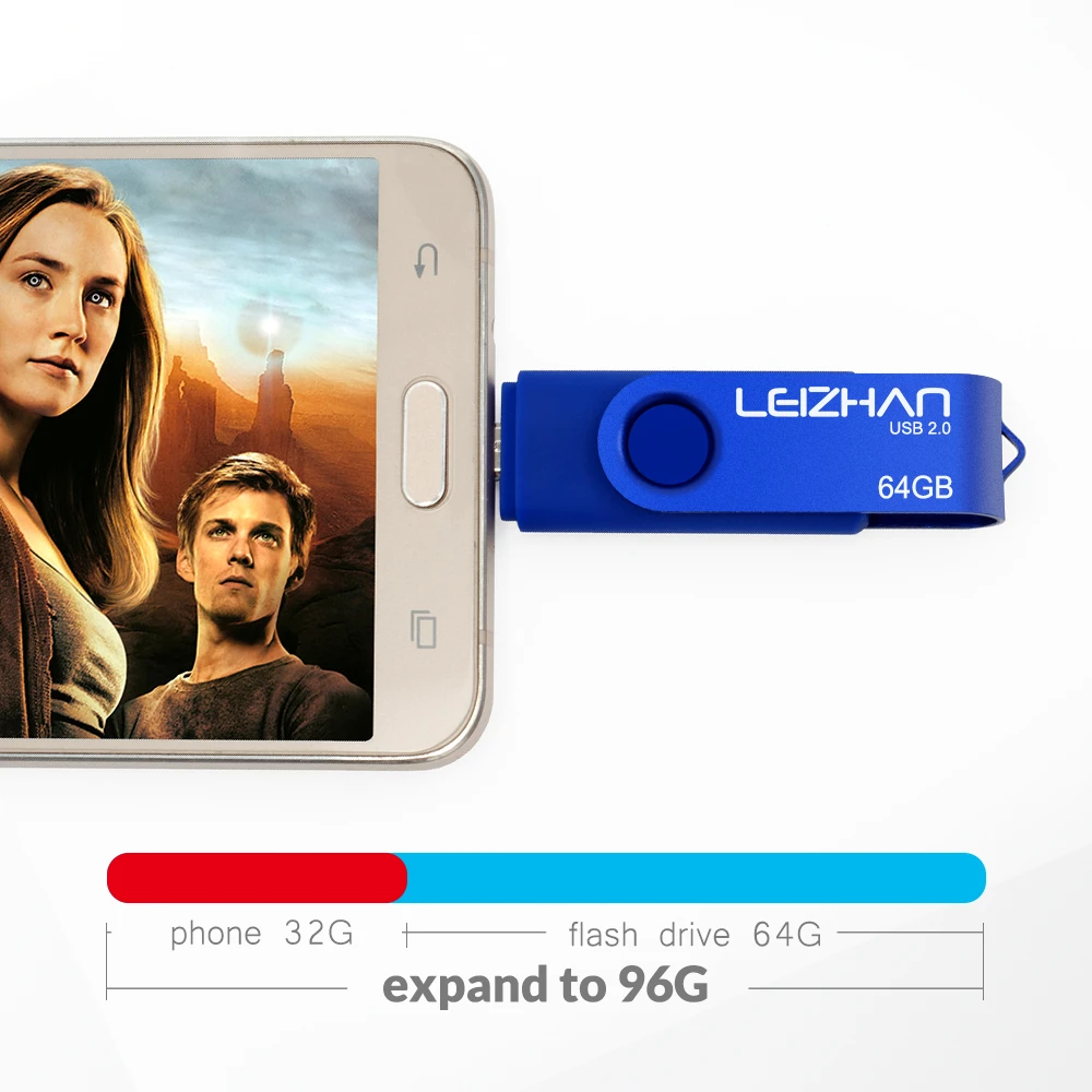 LEIZHAN Micro USB флэш накопитель 16 Гб OTG Флешка 32 ГБ флеш 4 8 usb 2 0 карта памяти U диск 64