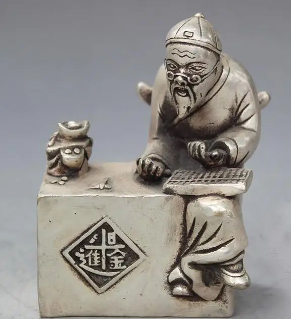 

Ancient bronze symbolized money sculpture - "Earning large quantities of gold each day" Figure statue