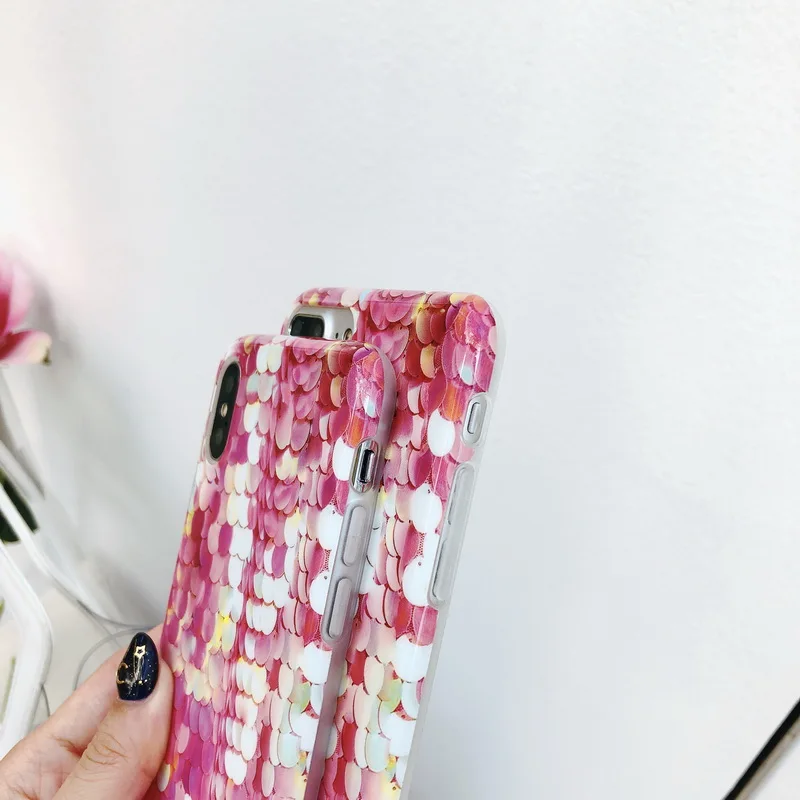 Новый роскошный чехол Netarlier для IPhone X ярко-розовый блестящий яркий Модный