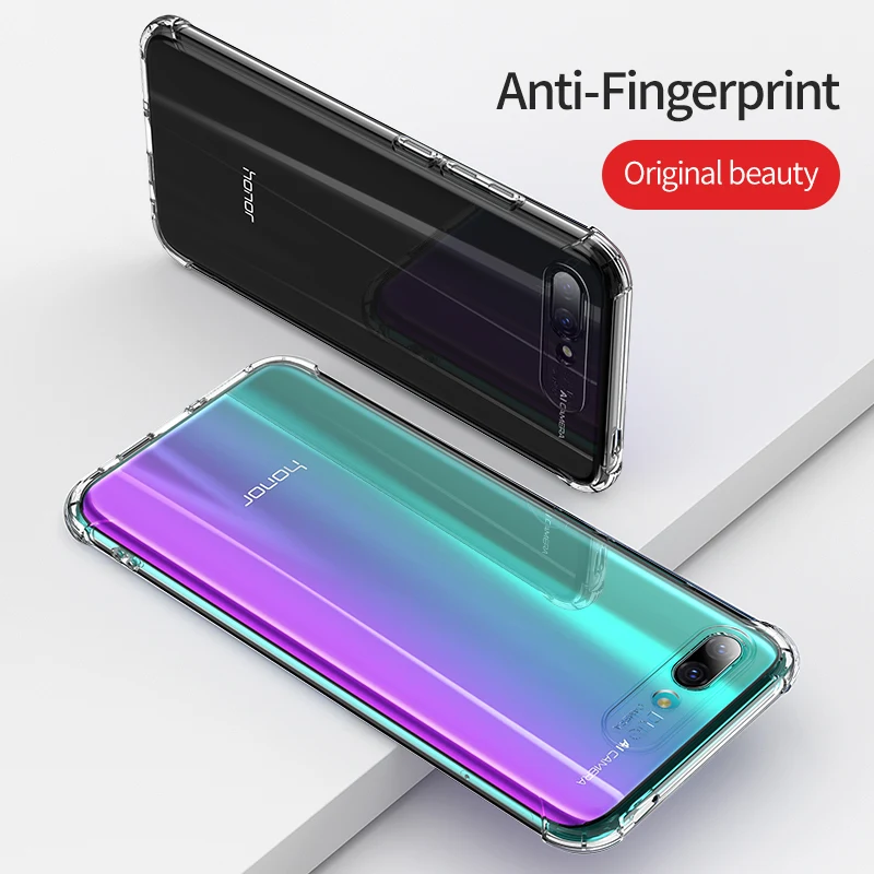 MSVII Кристальный чехол для huawei Honor 10 чехол Прозрачный Ультра-тонкий чехол для huawei Honor 10 подушка безопасности чехол s мягкий, гибкий, из ТПУ