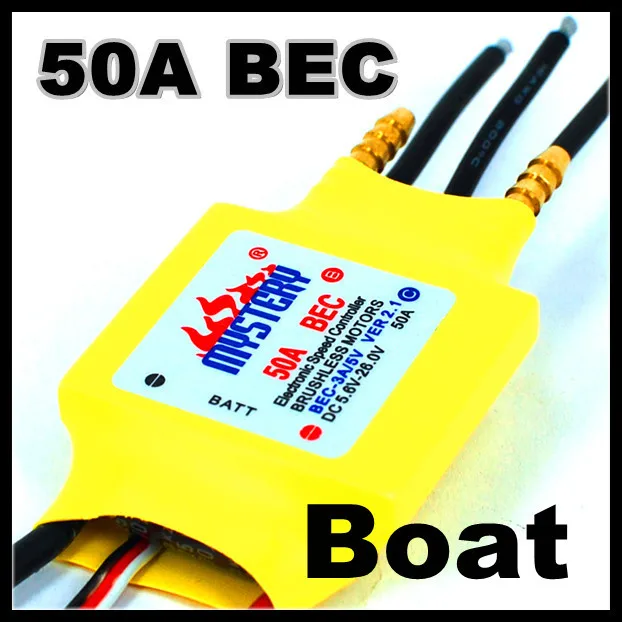 

2-3S Lipo 50A 5V/2A BEC Brushless Speed Controller ESC For RC Boat BEC50A/S With Water Cooler