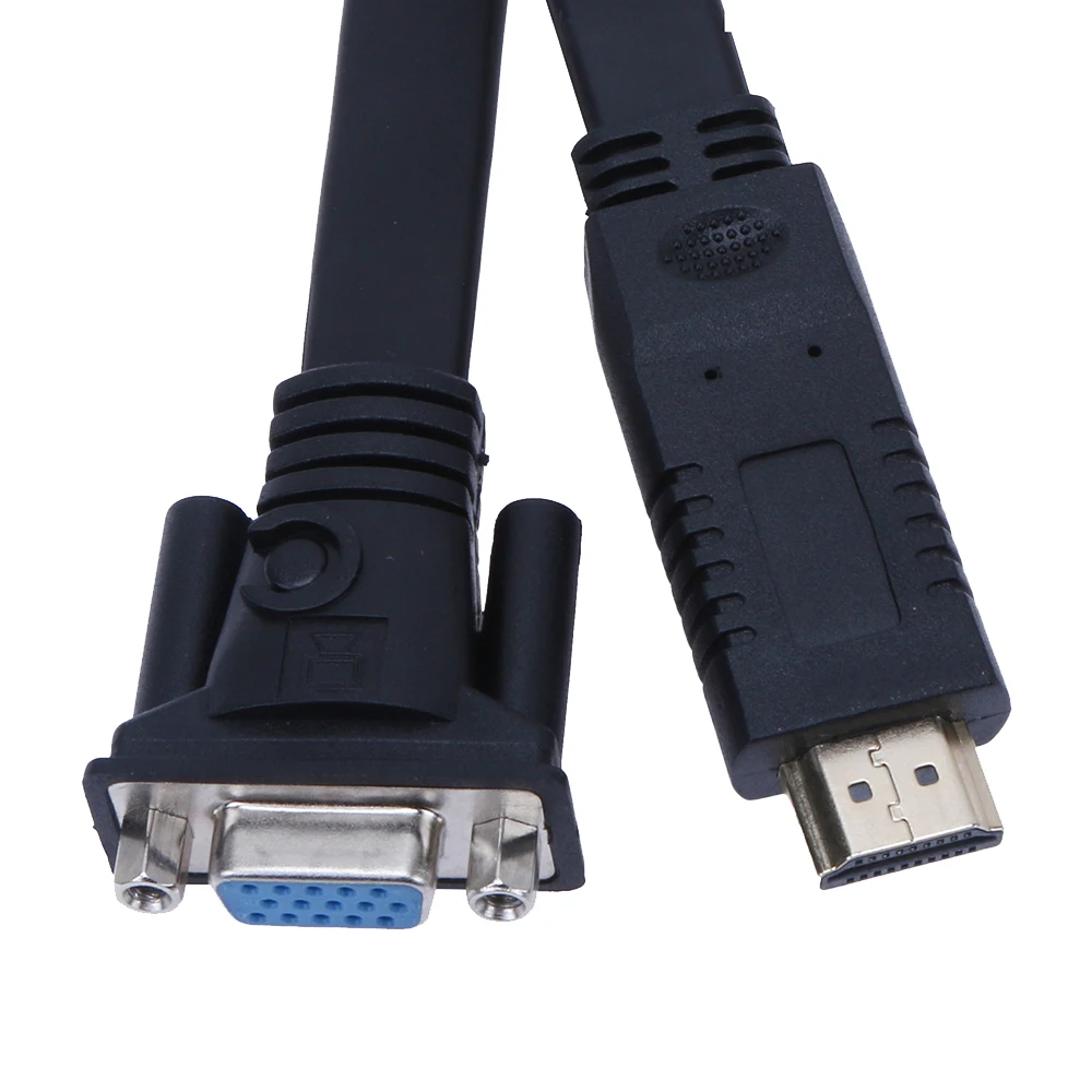 HDMI к VGA кабель с IC, Aikexin позолоченный HDMI к VGA адаптер(папа к женскому) HDMI VGA конвертер для ПК, проектора, HDTV
