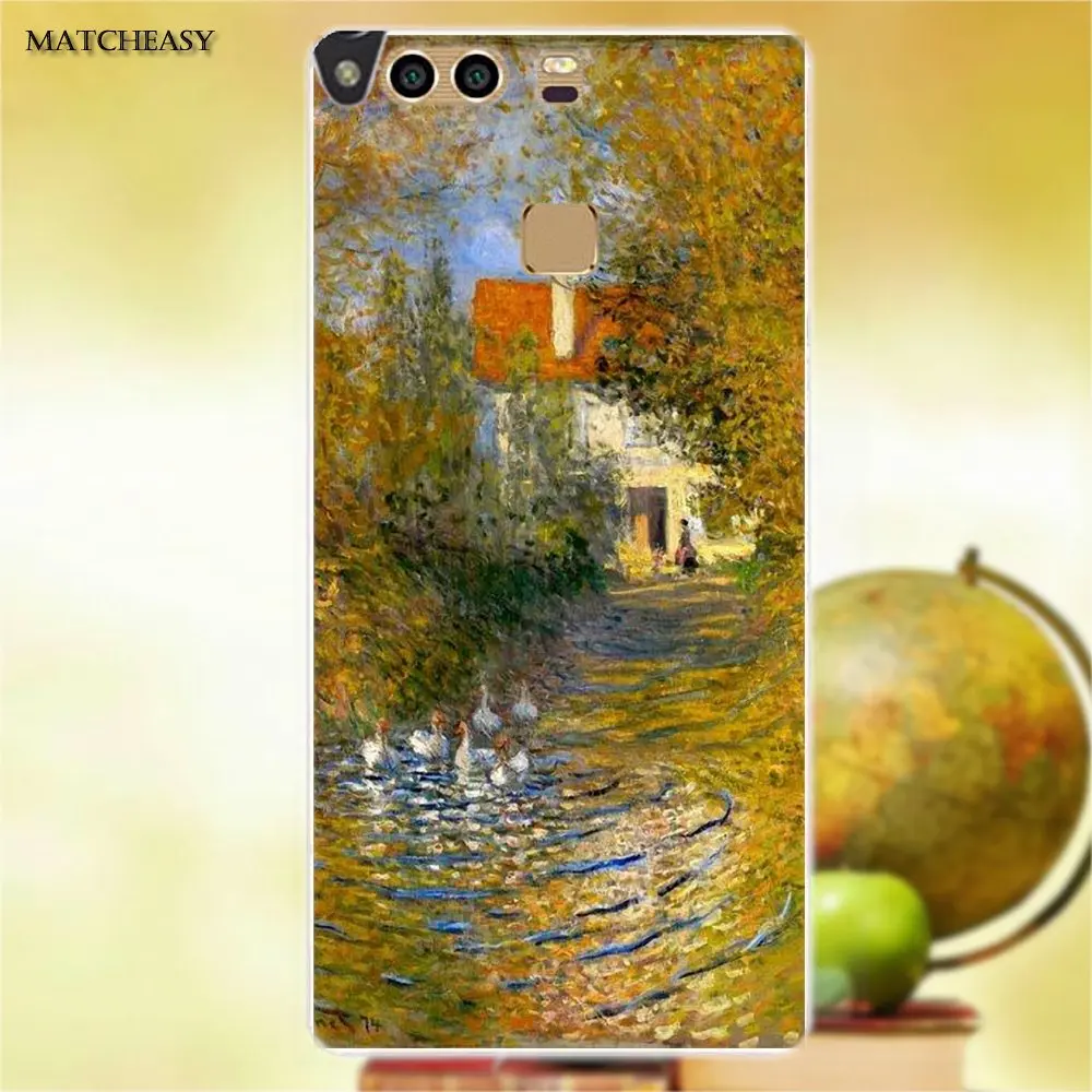 For Huawei G7 G8 Honor 5A 5C 5X 6 6X 7 8 V8 Mate 9 P7 P8 P9 P10 Lite Plus TPU Pattern Classic Art On Claude Monet Winter Snow | Мобильные
