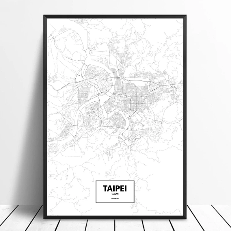 Настенный плакат в скандинавском стиле, черный и белый цвет Настенный плакат в скандинавском стиле, черный и белый цвет