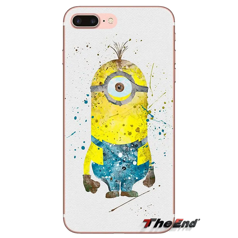 Despicable Me Yellow Minions For Samsung Galaxy S3 S4 S5 Mini S6 S7 Edge S8 S9 S10 Plus Note 3 4 5 8 9 Soft Transparent Bag Case |