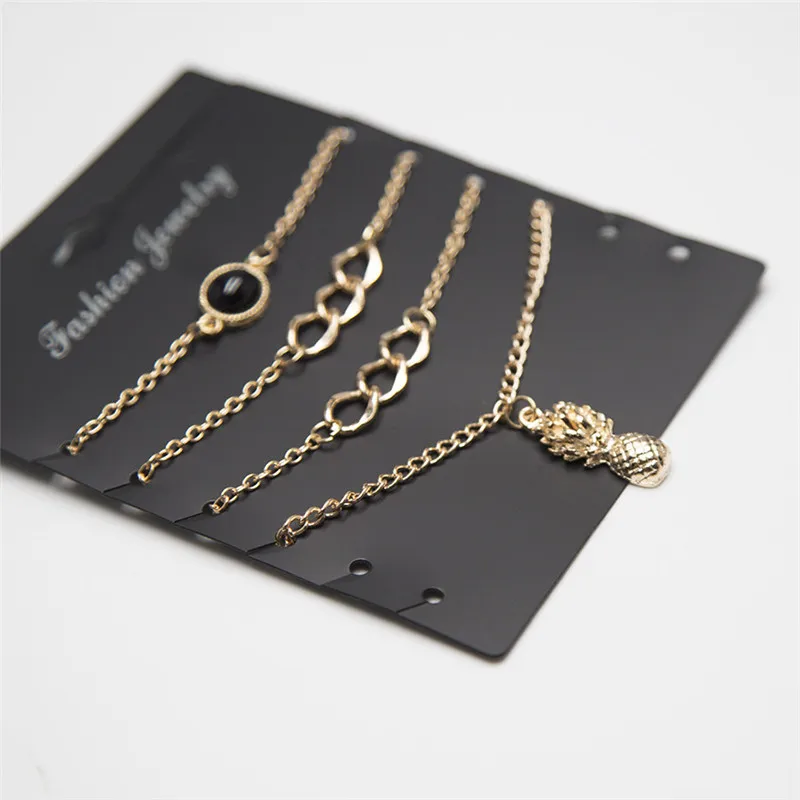 Новинка Модная бижутерия из сплава 4 шт./компл. винтажные браслеты в форме фрукта