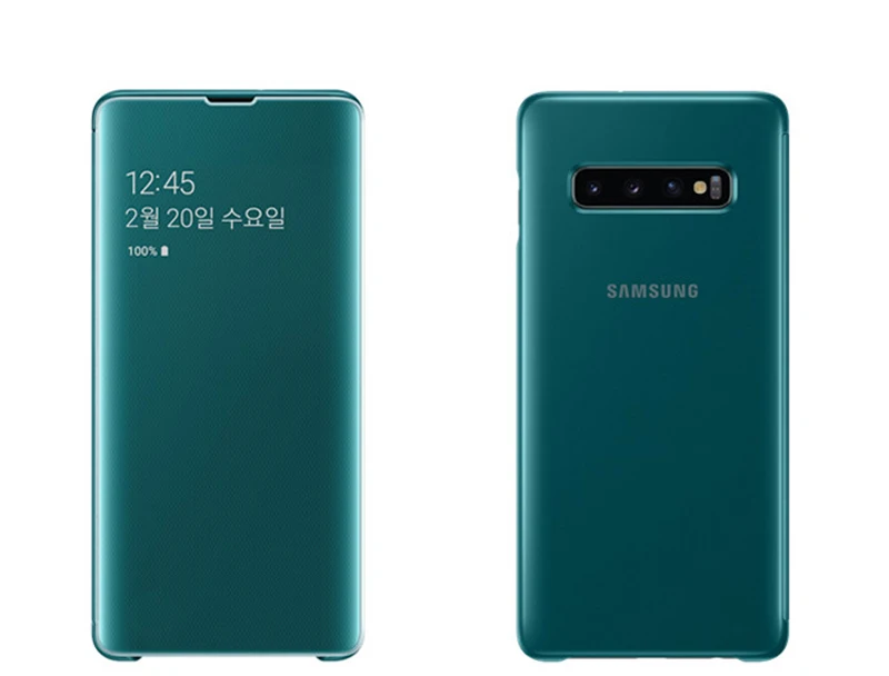 Для samsung GALAXY S10 S10E G9700 S10+ S10Plus A Для samsung Mirro чехол прозрачный View чехол для телефона