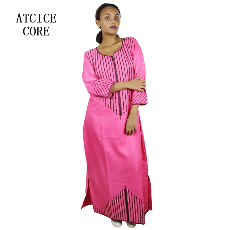 

AFRIACN DRESSES FOR WOMAN SOFT MATERIAL EMBROIDERY LONG DRESS WITHOUT SCARF