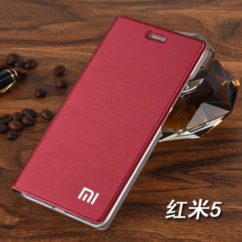 Новое поступление! Чехлы для Xiaomi Redmi 5 роскошный тонкий стильный кожаный